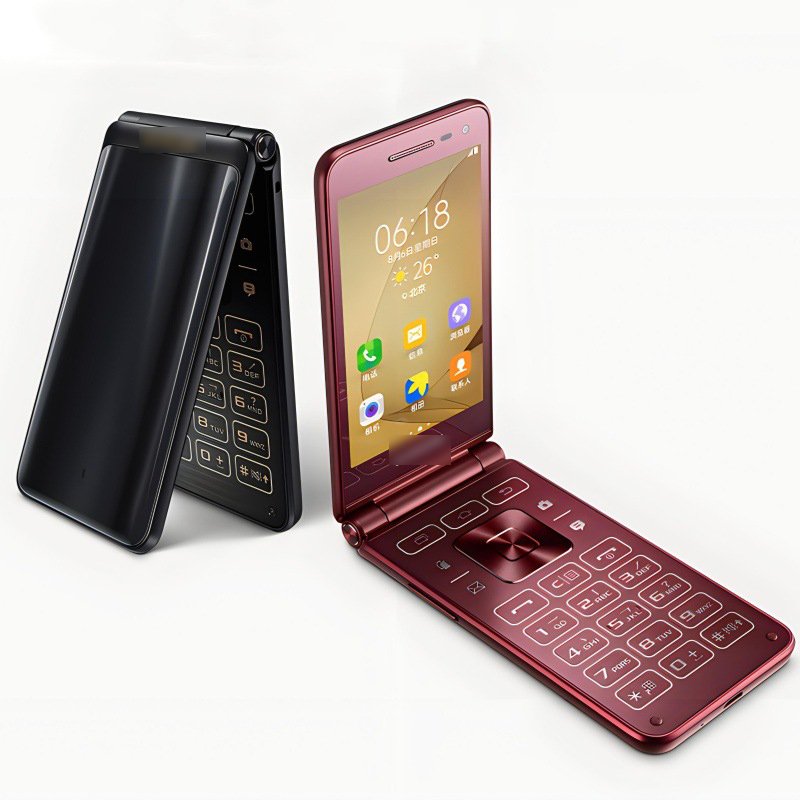 G1650 3G Flip Smart Phone Android Dual SIM Card Loud Volume Flip Keypad Smart Phone